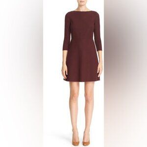 THEORY Burgundy Kamillina Stretch Mini Dress Size 4